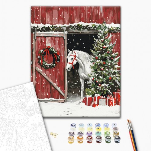 Картина по номерам "Под звон копыта и снега" 40x50 см. (Brushme)