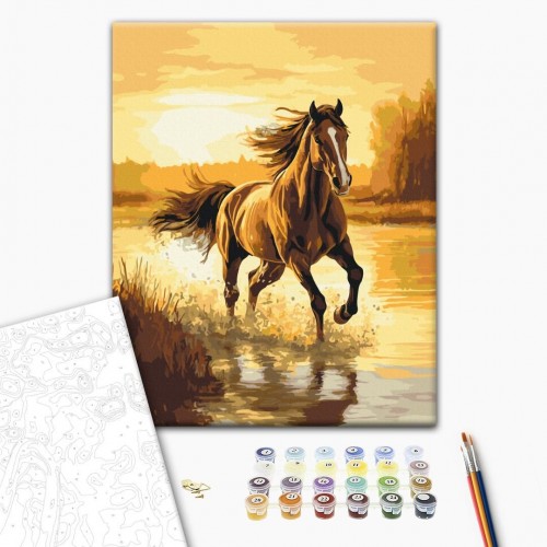 Картина по номерам "Вітер у гриві" 40x50 см. (Brushme)