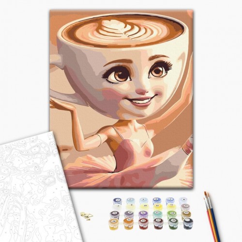 Картина по номерам "Ballerina Cappuccino" 40x40 см. (Brushme)