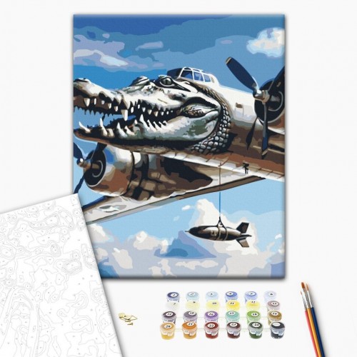 Картина по номерам "Bombardino Crocodile" 40x50 см. (Brushme)