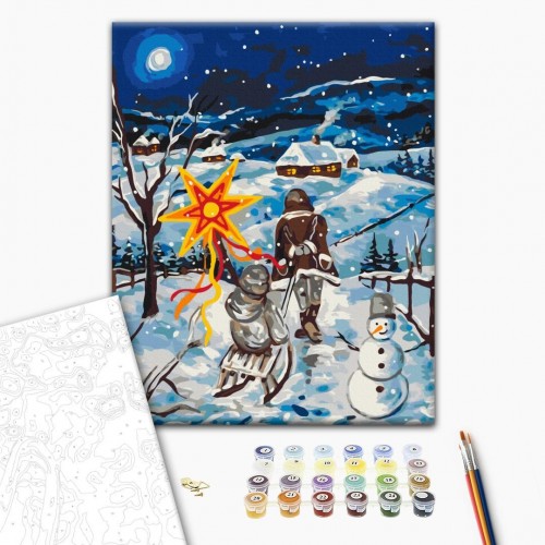 Картина по номерам "Рождественский вечер" 40x50 см. Карина Зимина (Brushme)