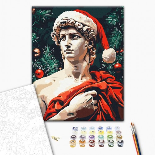 Картина по номерам "Давид в новогоднем настроении" 40x50 см. (Brushme)