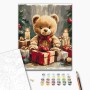 Картина по номерам "Подарунковий ведмедик" 40x40 см. (Brushme)