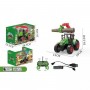 Трактор на радіокеруванні довжина 18 см, масштаб 1:24, гумові шини, додаткове обладнання, акумулятор 3.7 V, пульт керування, в коробці (MiC)