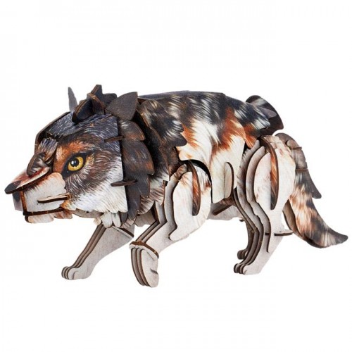 Тривимірна головоломка-конструктор серії Дикі тварини "Сірий вовк" (Cubic Fun)