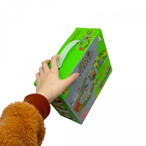 Трек динозавр з машинками(2шт.)батар.світ.кор.25,2*9,5*19,5 см. (PAIJIA)