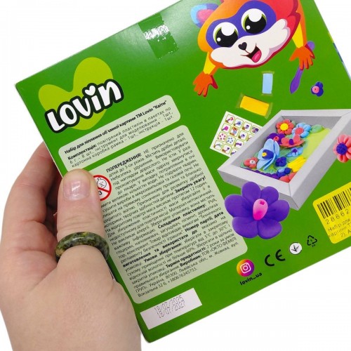 Набор для лепки объемной картины из воздушного пластилина "Цветы" (ВИД 2) (Lovin)