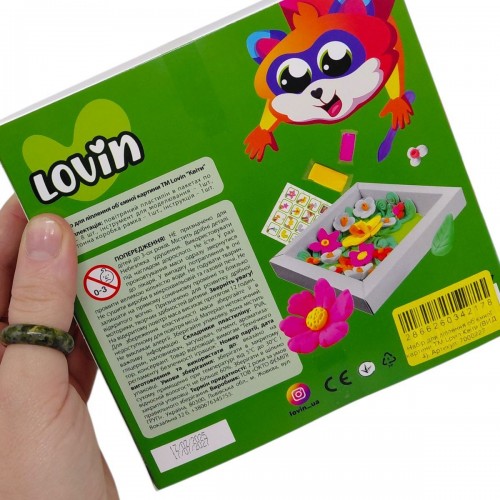 Набор для лепки объемной картины из воздушного пластилина "Цветы" (ВИД 4) (Lovin)