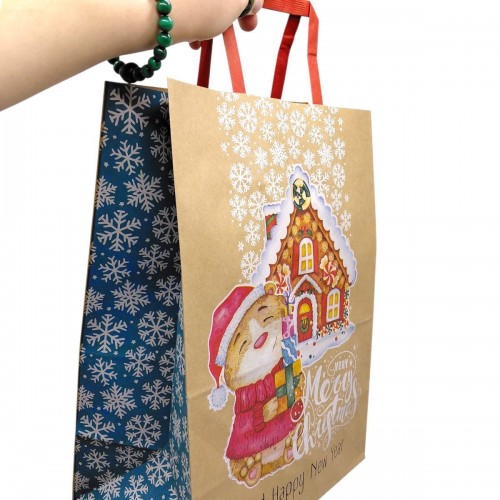 Пакет паперовий з ручками Крафт(25х15х34 см) (Bourgeois)