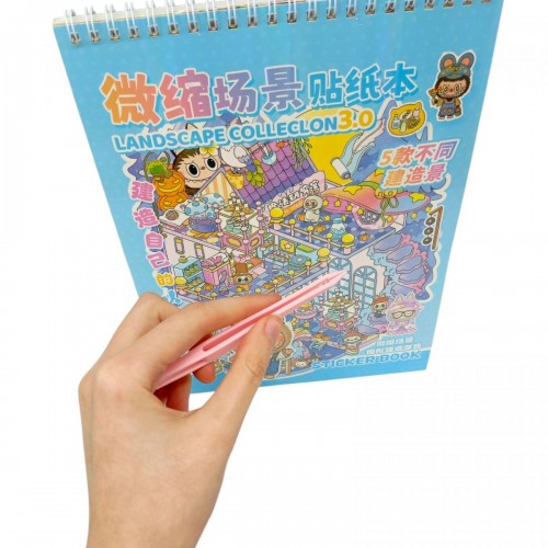 Наклейки дизайн Лабубу 19,5х26 см. Микс видов (Malevaro)