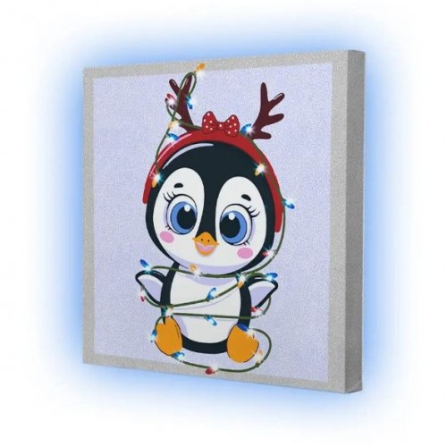 Картина по номерах зі світлодіодною підсвіткою "З ріжками" 25x25 см (Riviera Blanca)