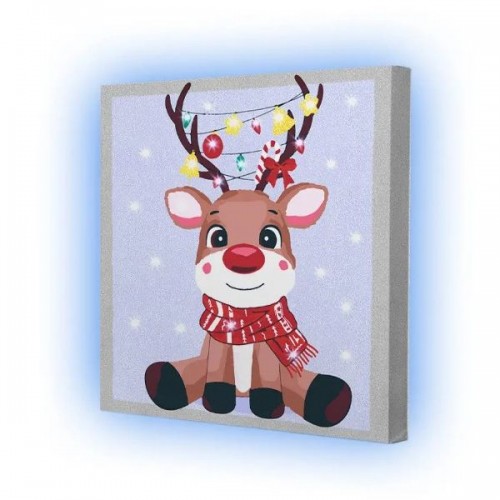 Картина по номерах зі світлодіодною підсвіткою "Оленя" 25x25 см (Riviera Blanca)
