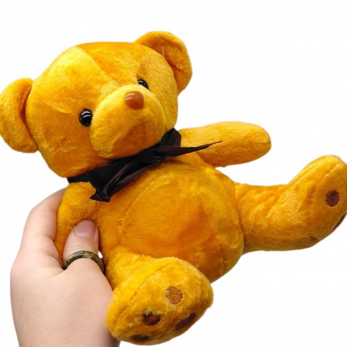 Мʼяка іграшка "Ведмедик з бантом" 17 см (РУДИЙ) (MiC)