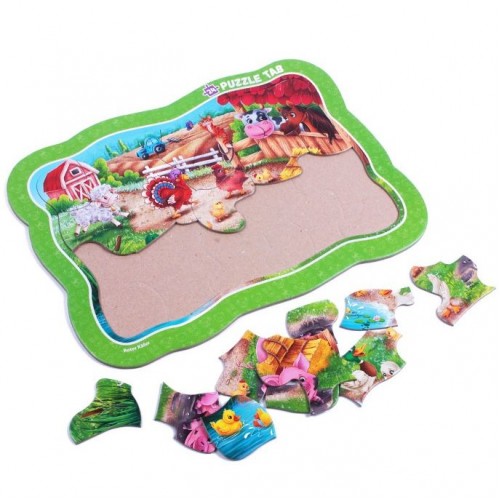 Игра развивающая (пазлы-вкладыши) "Ферма" (RoterKafer)