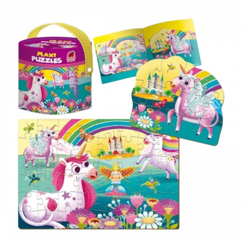 Настльная игра "макси пазл. Единорог / Maxi Puzzles. Unicorns" (RoterKafer)