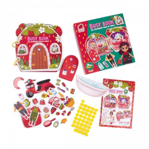 Игра развивающая с липучками. Бизи Бук. Клубничный домик Эмилии. (RoterKafer)