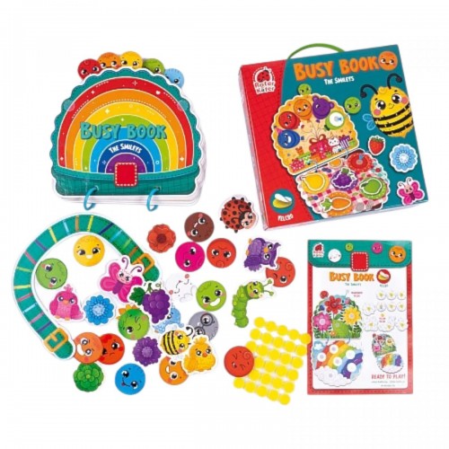 Игра развивающая с липучками. Бизи Бук. Смайлики. (RoterKafer)