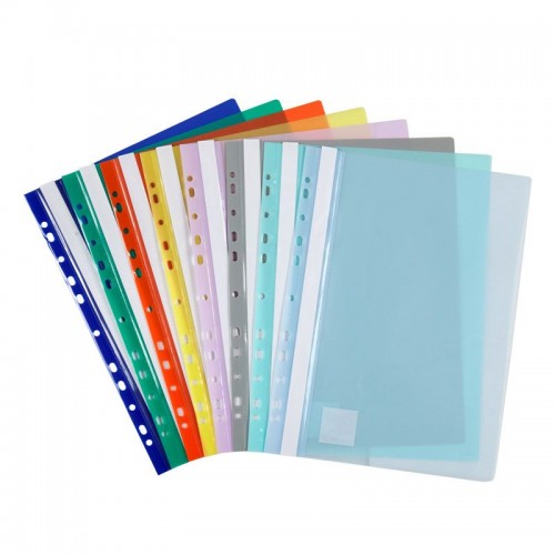 Скоросшиватель с перфорацией А4, желтый (Axent)