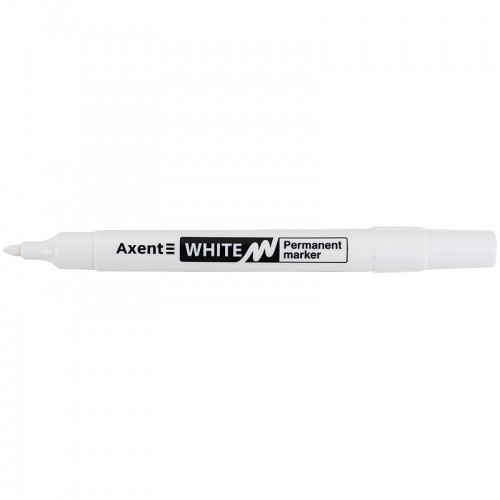 Маркер Permanent White 2545-A, 2 мм круглый белый, 2 мм (Axent)