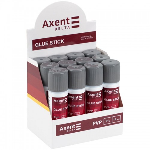 Клей-карандаш PVP, 21г Delta (Axent)