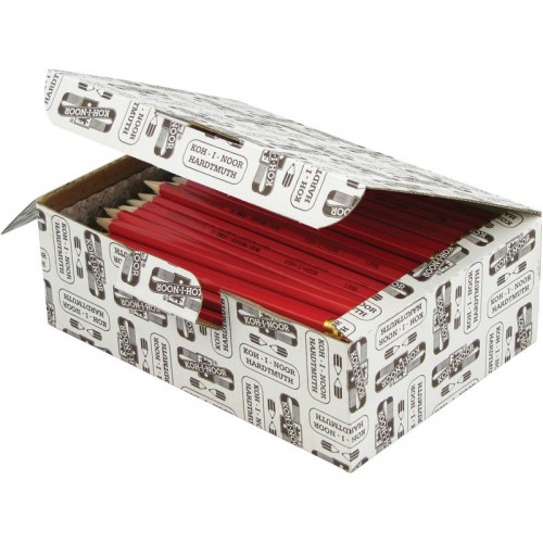 Карандаш графитный 1396, НВ, красный, ластик (KOH-I-NOOR)