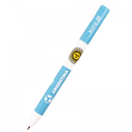 Ручка шариковая автоматическая Football nations, синяя (Kite)