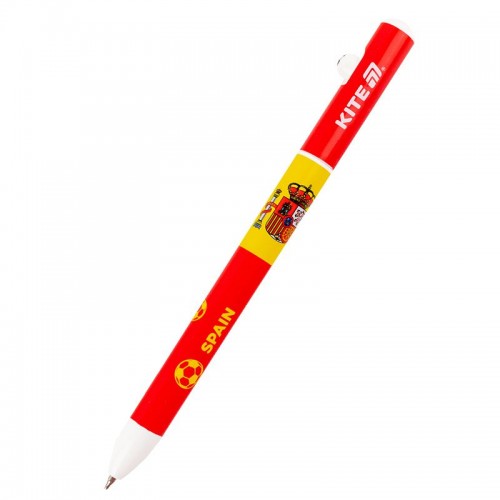 Ручка шариковая автоматическая Football nations, синяя (Kite)