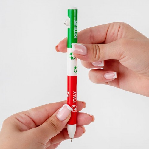 Ручка шариковая автоматическая Football nations, синяя (Kite)