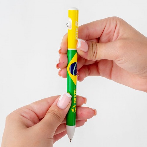 Ручка шариковая автоматическая Football nations, синяя (Kite)