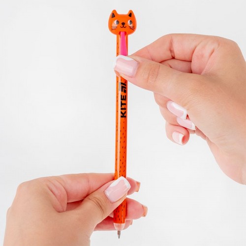 Ручка гелевая автоматическая «пиши-стирай» Cats, синяя (Kite)