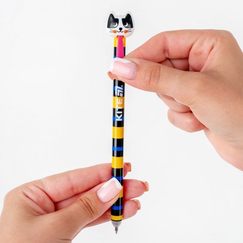 Ручка гелевая автоматическая «пиши-стирай» Cats, синяя (Kite)