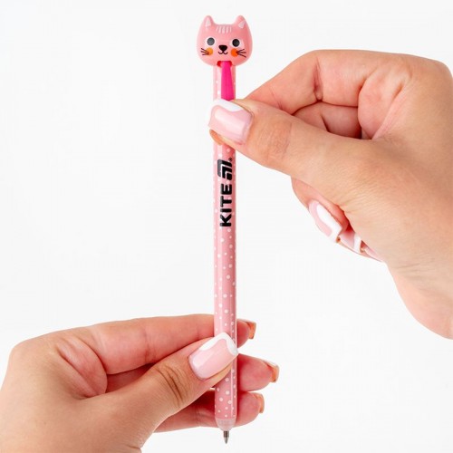 Ручка гелевая автоматическая «пиши-стирай» Cats, синяя (Kite)