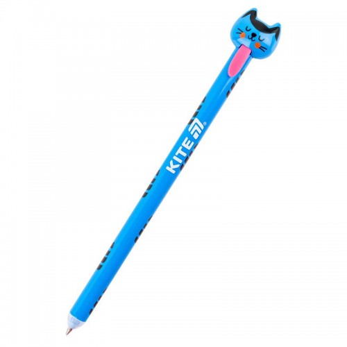 Ручка гелевая автоматическая «пиши-стирай» Cats, синяя (Kite)