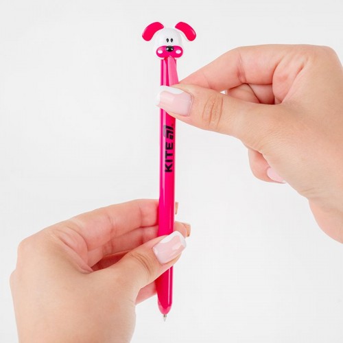 Ручка шариковая автоматическая Little puppy, синяя (Kite)