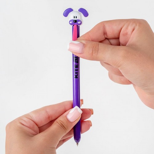 Ручка шариковая автоматическая Little puppy, синяя (Kite)