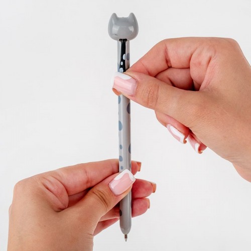 Ручка шариковая автоматическая Funny cat, синяя (Kite)