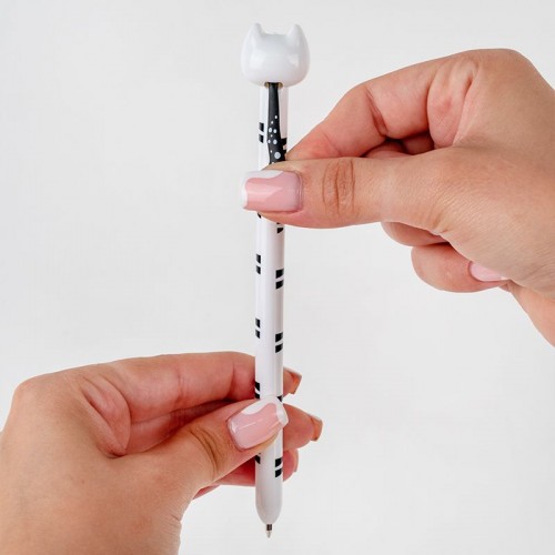 Ручка шариковая автоматическая Funny cat, синяя (Kite)