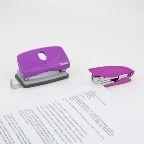Степлер Ultra пласт., №10, 12 л., фиолетовый (Axent)