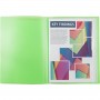 Дисплей-книга с карманом, А4, 20 файлов, прозрачная зеленая (Axent)