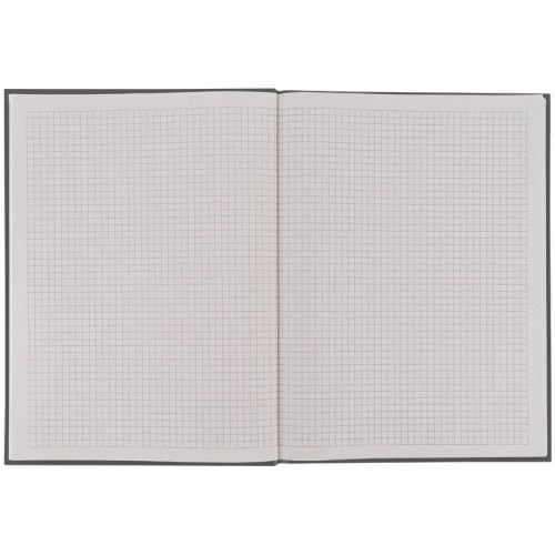 Книга записная A4- 203*273 мм, 96арк., кл., One color, серая (Axent)