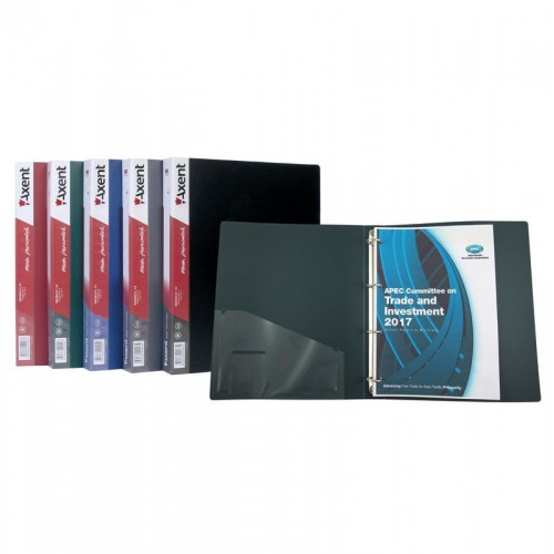 Папка на 4-х кольцах, 35 мм, синяя (Axent)