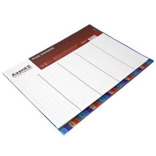 Разделитель страниц 1-31 цветной (Axent)