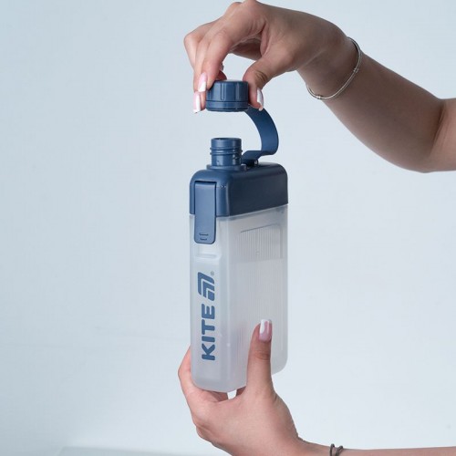 Пляшка для води, 450 мл, синя (Kite)