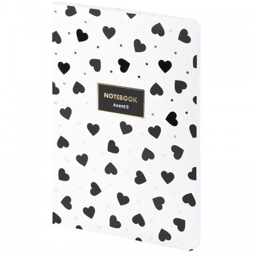 Книга записная A5, 80 арк. кл., Black&White (Axent)