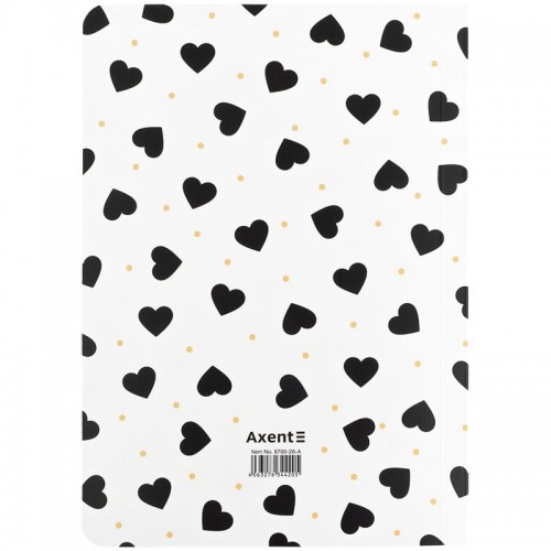 Книга записная A5, 80 арк. кл., Black&White (Axent)