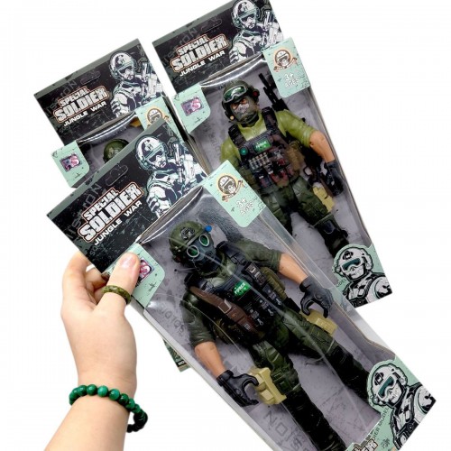 Ігрова фігурка "Солдат. JUNGLE WAR", 28 см, ЗЕЛЕНИЙ (ВИД 4) (RS)