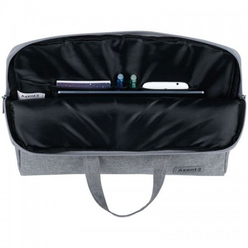 Текстильная сумка для документов, A4, 1 отделение, светло-серая (Axent)