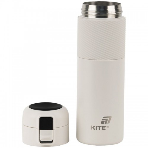 Термос с термодатчиком 450 мл, бежевый (Kite)