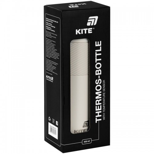 Термос с термодатчиком 450 мл, бежевый (Kite)