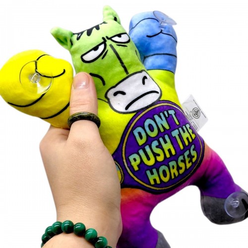 Игрушка мягконабивная Лошадь на липучках 22см(DON`T PUSH THE HORSES ЗЕЛЕНЫЙ) (Сувенир-Декор)